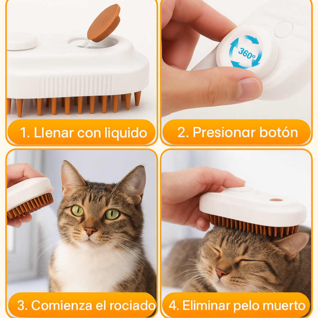 Cepillo a vapor para Mascotas